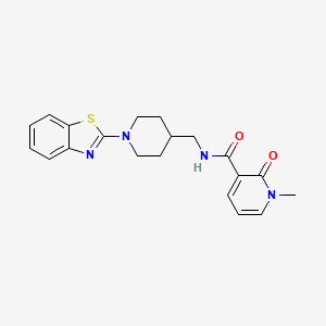 molecular formula C20H22N4O2S B2855152 N-((1-(benzo[d]thiazol-2-yl)piperidin-4-yl)methyl)-1-methyl-2-oxo-1,2-dihydropyridine-3-carboxamide CAS No. 2034589-47-2