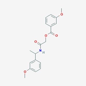 molecular formula C19H21NO5 B2855157 2-((1-(3-Methoxyphenyl)ethyl)amino)-2-oxoethyl 3-methoxybenzoate CAS No. 1241995-05-0