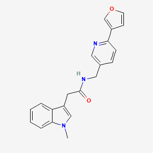 N-((6-(furan-3-yl)pyridin-3-yl)methyl)-2-(1-methyl-1H-indol-3-yl)acetamide