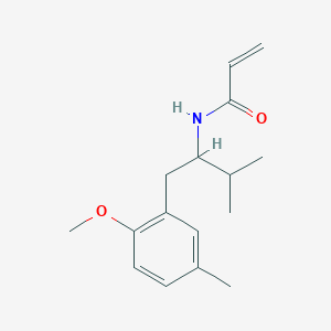 molecular formula C16H23NO2 B2855174 N-[1-(2-Methoxy-5-methylphenyl)-3-methylbutan-2-yl]prop-2-enamide CAS No. 2305336-11-0