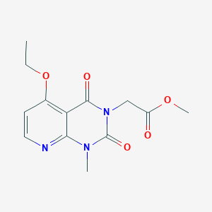molecular formula C13H15N3O5 B2855180 methyl 2-(5-ethoxy-1-methyl-2,4-dioxo-1,2-dihydropyrido[2,3-d]pyrimidin-3(4H)-yl)acetate CAS No. 1005304-82-4