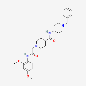 molecular formula C28H38N4O4 B2855187 N-(1-苄基哌啶-4-基)-1-(2-((2,4-二甲氧基苯基)氨基)-2-氧代乙基)哌啶-4-甲酰胺 CAS No. 954060-91-4