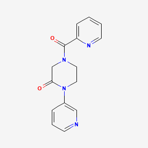 molecular formula C15H14N4O2 B2855200 1-(Pyridin-3-yl)-4-(pyridine-2-carbonyl)piperazin-2-one CAS No. 2097916-13-5