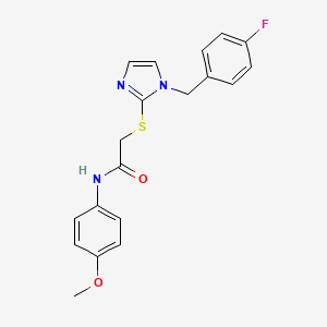 2-[1-[(4-fluorophenyl)methyl]imidazol-2-yl]sulfanyl-N-(4-methoxyphenyl)acetamide