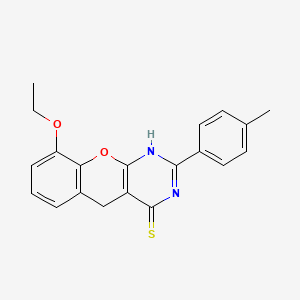 molecular formula C20H18N2O2S B2855214 9-ethoxy-2-(p-tolyl)-3H-chromeno[2,3-d]pyrimidine-4(5H)-thione CAS No. 899761-62-7