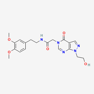 molecular formula C19H23N5O5 B2855219 N-[2-(3,4-dimethoxyphenyl)ethyl]-2-[1-(2-hydroxyethyl)-4-oxopyrazolo[3,4-d]pyrimidin-5-yl]acetamide CAS No. 899971-49-4