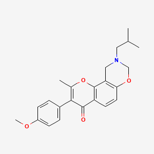 9-isobutyl-3-(4-methoxyphenyl)-2-methyl-9,10-dihydrochromeno[8,7-e][1,3]oxazin-4(8H)-one