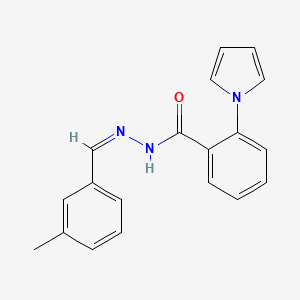 molecular formula C19H17N3O B2855226 N'-[(Z)-(3-methylphenyl)methylidene]-2-(1H-pyrrol-1-yl)benzenecarbohydrazide CAS No. 359595-25-8