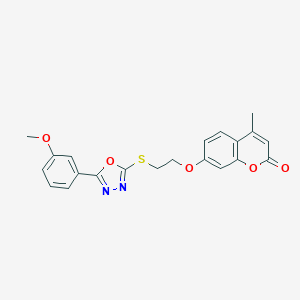 7-(2-{[5-(3-methoxyphenyl)-1,3,4-oxadiazol-2-yl]sulfanyl}ethoxy)-4-methyl-2H-chromen-2-one