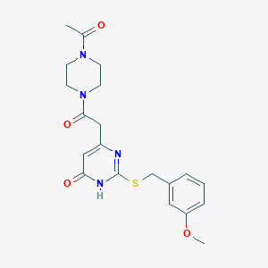 6-(2-(4-acetylpiperazin-1-yl)-2-oxoethyl)-2-((3-methoxybenzyl)thio)pyrimidin-4(3H)-one