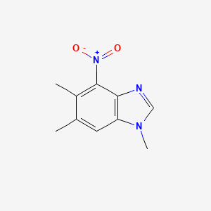 molecular formula C10H11N3O2 B2855235 1,5,6-trimethyl-4-nitro-1H-1,3-benzimidazole CAS No. 338410-74-5
