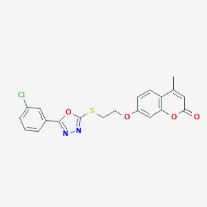 7-(2-{[5-(3-chlorophenyl)-1,3,4-oxadiazol-2-yl]sulfanyl}ethoxy)-4-methyl-2H-chromen-2-one