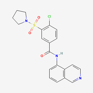 4-chloro-N-(isoquinolin-5-yl)-3-(pyrrolidin-1-ylsulfonyl)benzamide