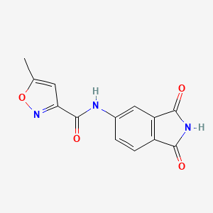 molecular formula C13H9N3O4 B2855247 N-(1,3-dioxoisoindolin-5-yl)-5-methylisoxazole-3-carboxamide CAS No. 955753-93-2