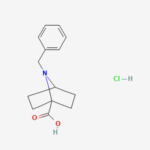 7-Benzyl-7-azabicyclo[2.2.1]heptane-1-carboxylic acid;hydrochloride