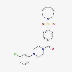 (4-(Azepan-1-ylsulfonyl)phenyl)(4-(3-chlorophenyl)piperazin-1-yl)methanone