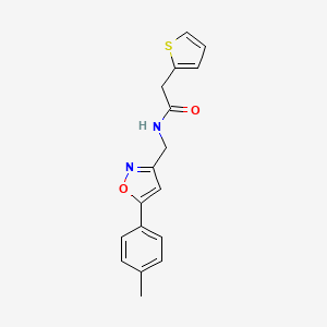 2-(thiophen-2-yl)-N-((5-(p-tolyl)isoxazol-3-yl)methyl)acetamide