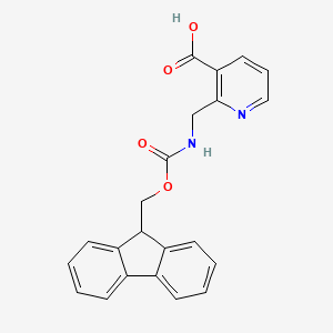 molecular formula C22H18N2O4 B2855261 2-[(9H-Fluoren-9-ylmethoxycarbonylamino)methyl]pyridine-3-carboxylic acid CAS No. 2241128-19-6