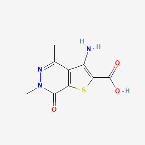 molecular formula C9H9N3O3S B2855262 3-Amino-4,6-dimethyl-7-oxo-6,7-dihydrothieno[2,3-d]pyridazine-2-carboxylic acid CAS No. 2089315-35-3