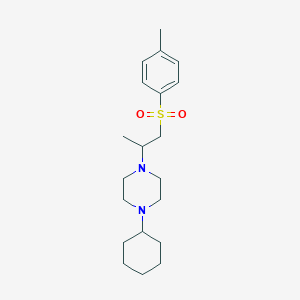 1-Cyclohexyl-4-{1-methyl-2-[(4-methylphenyl)sulfonyl]ethyl}piperazine