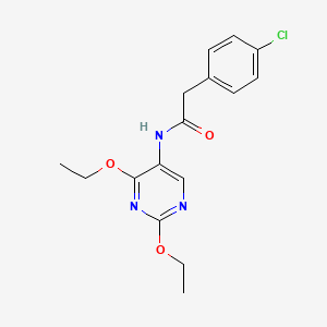 2-(4-chlorophenyl)-N-(2,4-diethoxypyrimidin-5-yl)acetamide