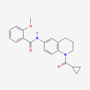 N-[1-(cyclopropanecarbonyl)-3,4-dihydro-2H-quinolin-6-yl]-2-methoxybenzamide