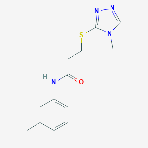 N-(3-methylphenyl)-3-[(4-methyl-4H-1,2,4-triazol-3-yl)sulfanyl]propanamide