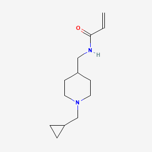molecular formula C13H22N2O B2855290 N-[[1-(Cyclopropylmethyl)piperidin-4-yl]methyl]prop-2-enamide CAS No. 2361657-94-3