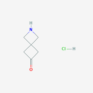 molecular formula C6H10ClNO B2855294 2-Azaspiro[3.3]heptan-6-one hydrochloride CAS No. 1820703-11-4
