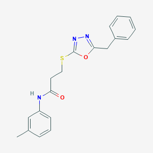 3-[(5-benzyl-1,3,4-oxadiazol-2-yl)sulfanyl]-N-(3-methylphenyl)propanamide