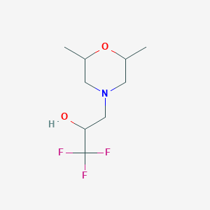 molecular formula C9H16F3NO2 B2855314 3-(2,6-Dimethylmorpholino)-1,1,1-trifluoro-2-propanol CAS No. 667938-72-9
