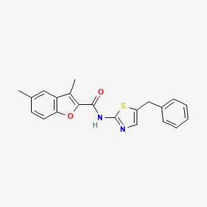 N-(5-benzylthiazol-2-yl)-3,5-dimethylbenzofuran-2-carboxamide