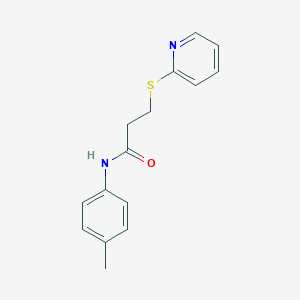 N-(4-methylphenyl)-3-(2-pyridinylsulfanyl)propanamide