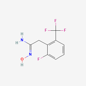 molecular formula C9H8F4N2O B2855321 2-[2-Fluoro-6-(trifluoromethyl)phenyl]-N'-hydroxyethanimidamide CAS No. 333748-86-0