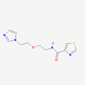 molecular formula C11H14N4O2S B2855329 N-(2-(2-(1H-imidazol-1-yl)ethoxy)ethyl)thiazole-4-carboxamide CAS No. 2034311-33-4