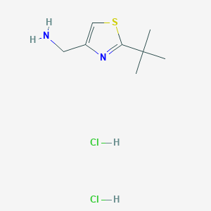 molecular formula C8H16Cl2N2S B2855333 (2-Tert-butyl-1,3-thiazol-4-yl)methanamine;dihydrochloride CAS No. 2503205-36-3