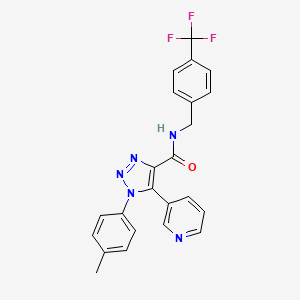 5-(pyridin-3-yl)-1-(p-tolyl)-N-(4-(trifluoromethyl)benzyl)-1H-1,2,3-triazole-4-carboxamide