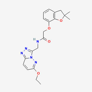 molecular formula C20H23N5O4 B2855346 2-((2,2-dimethyl-2,3-dihydrobenzofuran-7-yl)oxy)-N-((6-ethoxy-[1,2,4]triazolo[4,3-b]pyridazin-3-yl)methyl)acetamide CAS No. 2034550-60-0