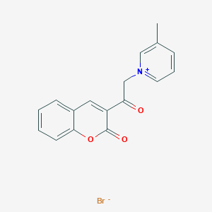 3-methyl-1-(2-oxo-2-(2-oxo-2H-chromen-3-yl)ethyl)pyridin-1-ium bromide