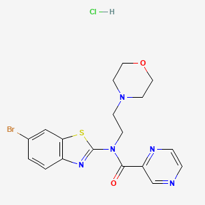 N-(6-bromobenzo[d]thiazol-2-yl)-N-(2-morpholinoethyl)pyrazine-2-carboxamide hydrochloride