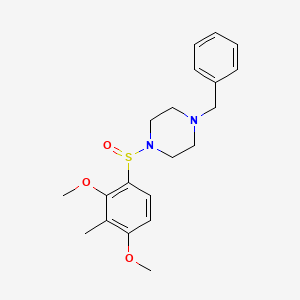 molecular formula C20H26N2O3S B2855356 4-[(4-Benzylpiperazino)sulfinyl]-3-methoxy-2-methylphenyl methyl ether CAS No. 338981-87-6