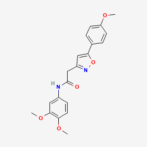 molecular formula C20H20N2O5 B2855357 N-(3,4-dimethoxyphenyl)-2-(5-(4-methoxyphenyl)isoxazol-3-yl)acetamide CAS No. 953254-97-2