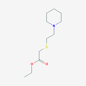 molecular formula C11H21NO2S B285536 Ethyl {[2-(piperidin-1-yl)ethyl]sulfanyl}acetate 