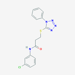 N-(3-chlorophenyl)-3-[(1-phenyl-1H-tetrazol-5-yl)sulfanyl]propanamide