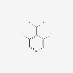 molecular formula C6H3F4N B2855371 3,5-Difluoro-4-(difluoromethyl)pyridine CAS No. 1804935-03-2