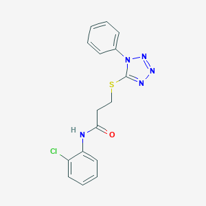 N-(2-chlorophenyl)-3-[(1-phenyl-1H-tetraazol-5-yl)thio]propanamide