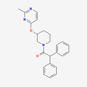 molecular formula C24H25N3O2 B2855383 1-(3-((2-Methylpyrimidin-4-yl)oxy)piperidin-1-yl)-2,2-diphenylethanone CAS No. 2034560-72-8