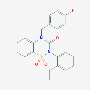 2-(2-ethylphenyl)-4-(4-fluorobenzyl)-2H-1,2,4-benzothiadiazin-3(4H)-one 1,1-dioxide