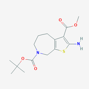 molecular formula C15H22N2O4S B2855389 7-tert-butyl 3-methyl 2-amino-4H,5H,6H,7H,8H-thieno[2,3-c]azepine-3,7-dicarboxylate CAS No. 2060030-66-0