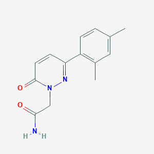 molecular formula C14H15N3O2 B2855398 2-[3-(2,4-Dimethylphenyl)-6-oxopyridazin-1-yl]acetamide CAS No. 941883-40-5